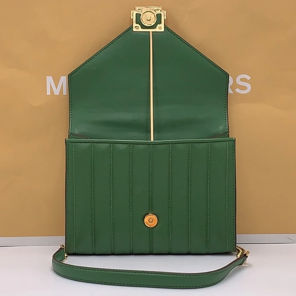 Michael Kors Whitney Medium Flap Chain Shoulder Bag  Fern Green  NWT